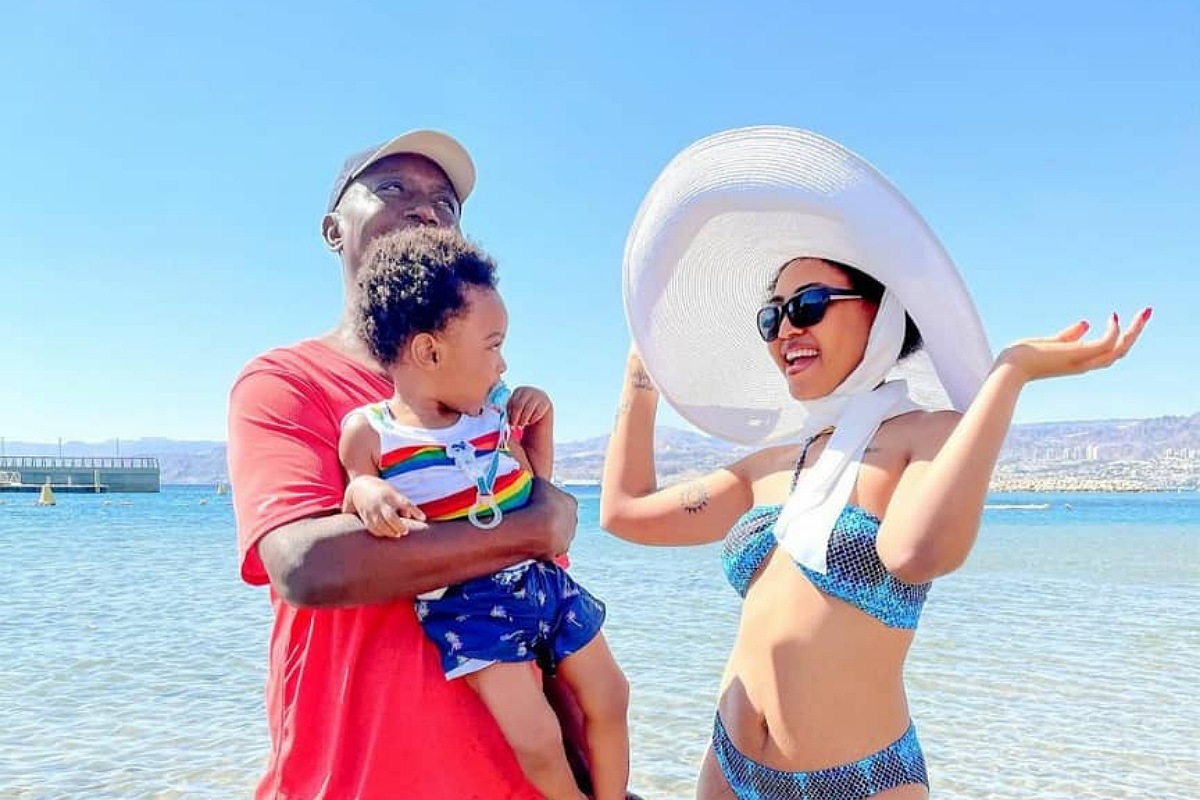 Regina Daniels shows off her bikini bod as she vacations with her husband, Ned Nwoko and son, Munir, in Jordan (photos)