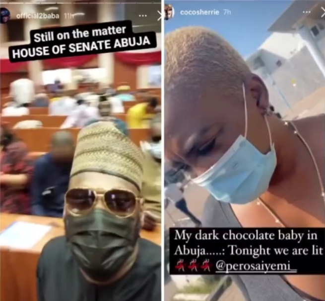 Tuface’s baby mama, Pero Adeyemi lands in Abuja same time he’s visiting the capital city for a senate hearing on copyright act (video)
